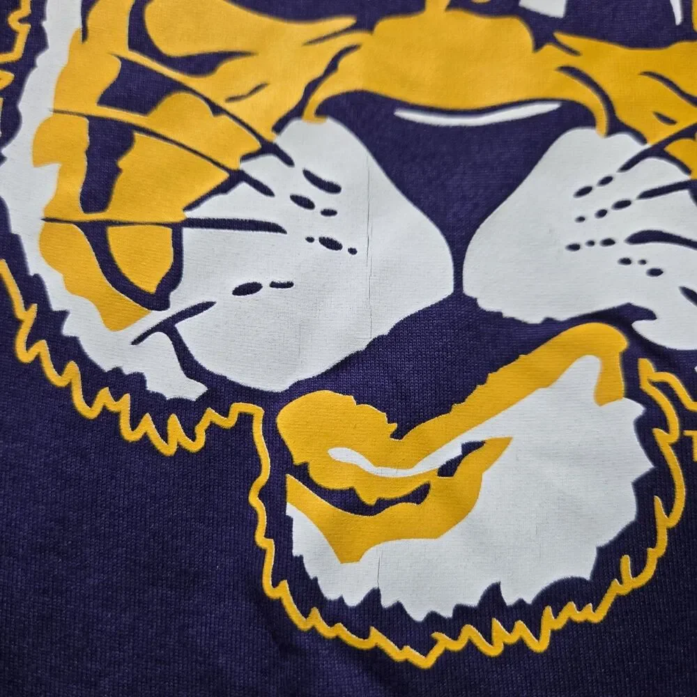 Mens Nike DriFit LSU Tigers Short Sleeve T Shirt Purple Medium Mike The Tiger